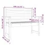 Banco de jardín madera maciza pino marrón miel 109x48x91,5 cm de vidaXL, Bancos de jardín - Ref: Foro24-824063, Precio: 75,64...