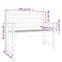 Gartenbank aus massivem Kiefernholz, honigbraun, 109 x 48 x 91,5 cm von vidaXL, Gartenbänke - Ref: Foro24-824063, Preis: 76,5...