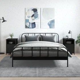 Nachttische 2 Stück schwarzes Sperrholz 40x42x60 cm von vidaXL, Nachttische - Ref: Foro24-825914, Preis: 81,28 €, Rabatt: %