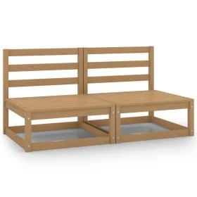 Garden center sofas 2 units solid pine wood honey brown by vidaXL, Garden sets - Ref: Foro24-805683, Price: 130,08 €, Discoun...