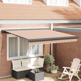 Toldo Retráctil Multicolor 350 x 250 cm Tela, Metal