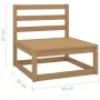 Garden center sofas 2 units solid pine wood honey brown by vidaXL, Garden sets - Ref: Foro24-805683, Price: 130,08 €, Discoun...