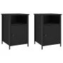 Mesitas de noche 2 uds madera contrachapada negro 40x42x60 cm de vidaXL, Mesitas de noche - Ref: Foro24-825914, Precio: 81,18...