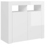 Sideboard mit strahlend weißen LED-Leuchten 80x35x75 cm von vidaXL, Sideboards - Ref: Foro24-804334, Preis: 104,87 €, Rabatt: %