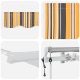 Toldo Retráctil 350 x 250 cm Multicolor