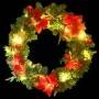 Corona de Navidad con luces LED PVC verde 60 cm de vidaXL, Luces de Navidad - Ref: Foro24-321517, Precio: 20,50 €, Descuento: %