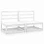 Zentrale Gartensofas 2 Einheiten weißes massives Kiefernholz von vidaXL, Gartensets - Ref: Foro24-805681, Preis: 145,18 €, Ra...