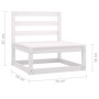 Zentrale Gartensofas 2 Einheiten weißes massives Kiefernholz von vidaXL, Gartensets - Ref: Foro24-805681, Preis: 131,18 €, Ra...