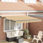 Toldo Retráctil Amarillo, gris y 350 x 250 cm tela