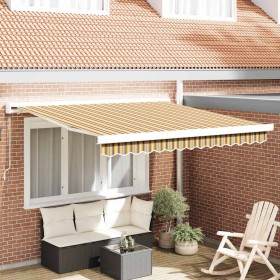 Toldo Retráctil Multicolor 350 x 250 cm Tela, Metal