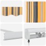 Toldo Retráctil Multicolor 350 x 250 cm Tela, Metal