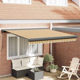 Toldo Retráctil Multicolor 350 x 250 cm Tela, Metal