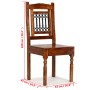 Sillas de comedor 2 uds madera maciza color miel clásico de vidaXL, Sillas de comedor - Ref: Foro24-245644, Precio: 265,40 €,...