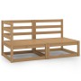 Muebles de jardín 2 piezas marrón miel madera maciza de pino de vidaXL, Conjuntos de jardín - Ref: Foro24-805693, Precio: 148...