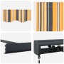 Toldo Retráctil Multicolor 350 x 250 cm Tela, Metal