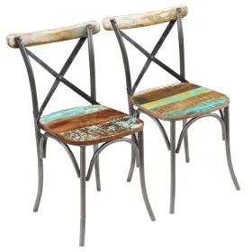 Dining chairs 2 units recycled solid wood by vidaXL, dining chairs - Ref: Foro24-243722, Price: 252,21 €, Discount: %