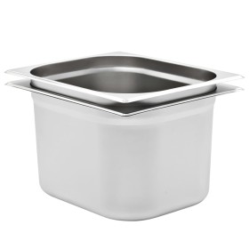 Gastronorm-Tabletts 2 Einheiten GN 1/2 200 mm Edelstahl von vidaXL, Eimer für Dampftische - Ref: Foro24-50890, Preis: 56,66 €...