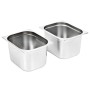Gastronorm-Tabletts 2 Einheiten GN 1/2 200 mm Edelstahl von vidaXL, Eimer für Dampftische - Ref: Foro24-50890, Preis: 56,66 €...