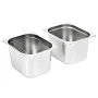 Gastronorm-Tabletts 2 Einheiten GN 1/2 200 mm Edelstahl von vidaXL, Eimer für Dampftische - Ref: Foro24-50890, Preis: 56,66 €...