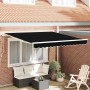Toldo Retráctil Manual Negro 350 x 250 cm tela