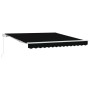 Toldo Retráctil Manual Negro 350 x 250 cm tela