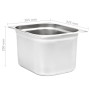 Gastronorm-Tabletts 2 Einheiten GN 1/2 200 mm Edelstahl von vidaXL, Eimer für Dampftische - Ref: Foro24-50890, Preis: 56,66 €...