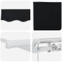 Toldo Retráctil Manual Negro 350 x 250 cm tela