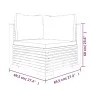 Corner garden sofa with cream cushions in solid teak wood by vidaXL, Modular outdoor sofas - Ref: Foro24-319157, Price: 215,3...