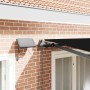 Toldo Retráctil con luces de tiras LED Negro 350 x 250 cm tela