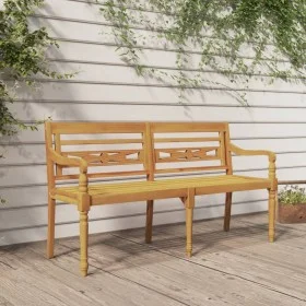 Banco Batavia madera maciza de teca 150 cm de vidaXL, Bancos de jardín - Ref: Foro24-319147, Precio: 224,70 €, Descuento: %
