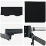 Toldo Retráctil Negro 350 x 250 cm tela