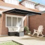 Toldo Retráctil Manual Negro 350x250 cm tela