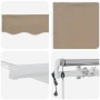 Toldo Retráctil 350 x 250 cm Beige