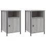 Nachttische 2 Stück graues Sperrholz 40x42x60 cm von vidaXL, Nachttische - Ref: Foro24-825920, Preis: 73,74 €, Rabatt: %