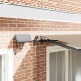 Toldo Retráctil con luces de tiras LED Beige 350 x 250 cm tela