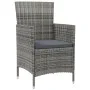 Garden chairs 2 units with gray synthetic rattan cushions by vidaXL, Garden chairs - Ref: Foro24-316682, Price: 123,94 €, Dis...
