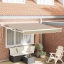 Toldo Retráctil Beige 350 x 250 cm tela