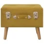 Taburetes de almacenaje 3 piezas terciopelo amarillo mostaza by vidaXL, Benches for halls and storage - Ref: Foro24-329255, P...