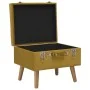 Taburetes de almacenaje 3 piezas terciopelo amarillo mostaza by vidaXL, Benches for halls and storage - Ref: Foro24-329255, P...