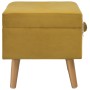 Taburetes de almacenaje 3 piezas terciopelo amarillo mostaza von vidaXL, Bänke für Hallen und Lager - Ref: Foro24-329255, Pre...