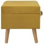 Taburetes de almacenaje 3 piezas terciopelo amarillo mostaza by vidaXL, Benches for halls and storage - Ref: Foro24-329255, P...