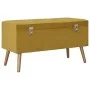 Taburetes de almacenaje 3 piezas terciopelo amarillo mostaza by vidaXL, Benches for halls and storage - Ref: Foro24-329255, P...
