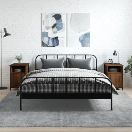 Nachttische 2 Stück braunes Eichensperrholz 40x42x60 cm von vidaXL, Nachttische - Ref: Foro24-825922, Preis: 49,21 €, Rabatt: %