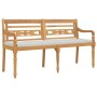 Batavia-Bank mit massivem Teakholzkissen 150 cm von vidaXL, Gartenbänke - Ref: Foro24-319148, Preis: 211,30 €, Rabatt: %