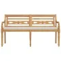 Batavia bench with solid teak wood cushion 150 cm by vidaXL, garden benches - Ref: Foro24-319148, Price: 208,69 €, Discount: %