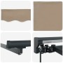 Toldo Retráctil Manual Beige 350x250 cm tela