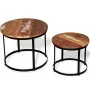 Round coffee table set of 2, made of solid recycled wood, 40cm/50cm. by vidaXL, Coffee table - Ref: Foro24-244007, Price: 88,...