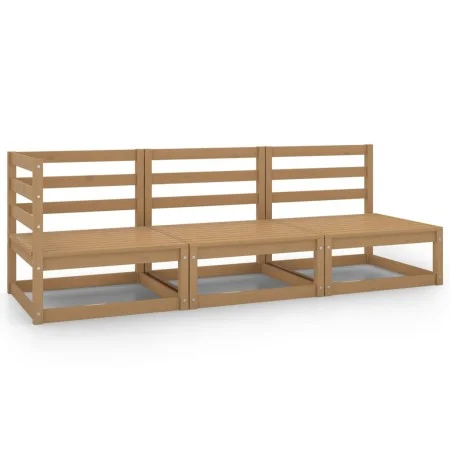 Gartenmöbel 3 Stück honigbraunes massives Kiefernholz von vidaXL, Gartensets - Ref: Foro24-805708, Preis: 193,20 €, Rabatt: %