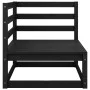 Gartenmöbel-Set 3-teilig aus schwarzem massivem Kiefernholz von vidaXL, Gartensets - Ref: Foro24-805709, Preis: 214,47 €, Rab...