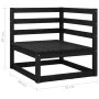 Gartenmöbel-Set 3-teilig aus schwarzem massivem Kiefernholz von vidaXL, Gartensets - Ref: Foro24-805709, Preis: 214,47 €, Rab...